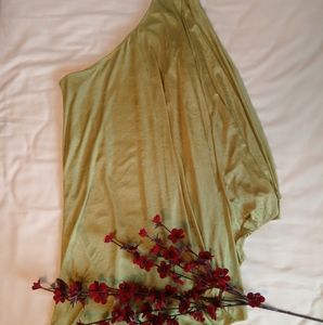 3/$30 One Shoulder Green Goddess Dress